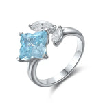 Load image into Gallery viewer, Snowflake Toi Et Moi Moissanite Engagement Ring - Engagement Ring
