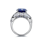 Load image into Gallery viewer, Twist Band 4.8 Ct Lab Blue Sapphire Engagement Ring - Engagement Ring
