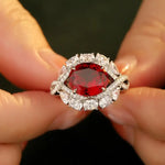 Load image into Gallery viewer, Twist Band 4.8 Ct Lab Ruby Engagement Ring - Engagement Ring
