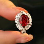 Load image into Gallery viewer, Twist Band 4.8 Ct Lab Ruby Engagement Ring - Engagement Ring
