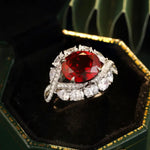 Load image into Gallery viewer, Twist Band 4.8 Ct Lab Ruby Engagement Ring - Engagement Ring
